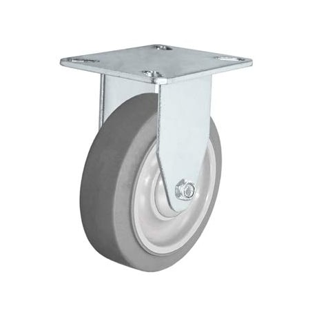 Casterhq 3-1/2"x1-1/4" Rigid Caster, Thermo Plastic Rubber Wheel, 230 LBS C HD-24CR3514FX35X-02